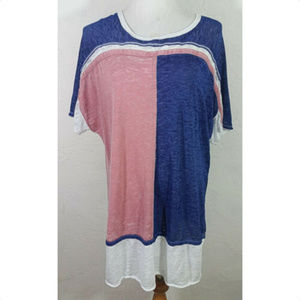 We The Free People XS Top Colorblock Tunic Sheer